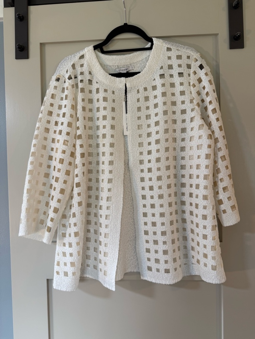 NWT Chico's White Cut Out Travelers Jacket